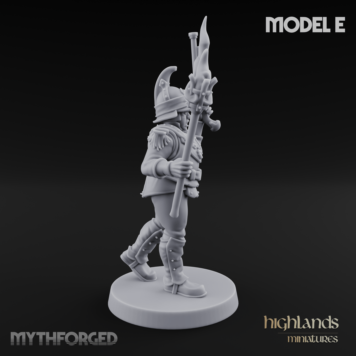 Plume Standing Proud Human Guards E Miniature for Dungeons and Dragons, Pathfinder or other TTRPGs
