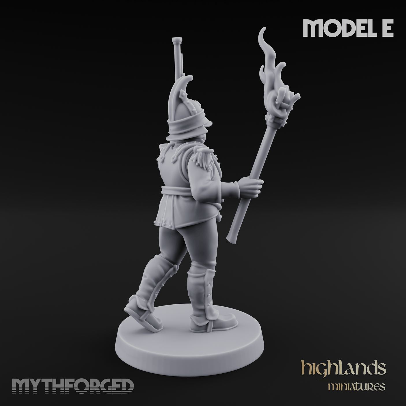Plume Standing Proud Human Guards E Miniature for Dungeons and Dragons, Pathfinder or other TTRPGs
