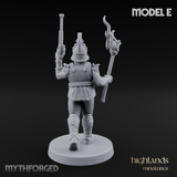 Plume Standing Proud Human Guards E Miniature for Dungeons and Dragons, Pathfinder or other TTRPGs