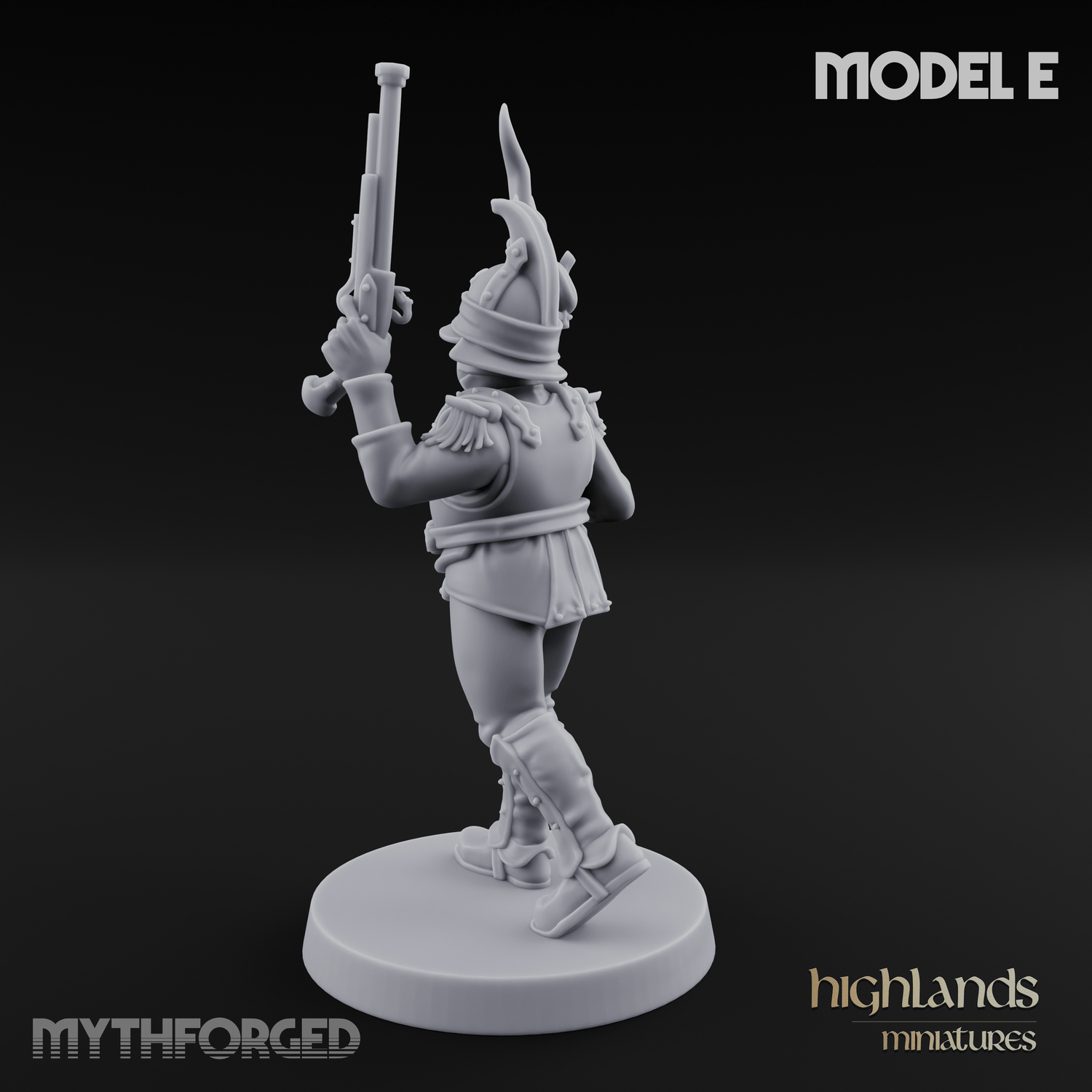 Plume Standing Proud Human Guards E Miniature for Dungeons and Dragons, Pathfinder or other TTRPGs