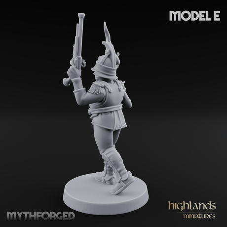 Plume Standing Proud Human Guards E Miniature for Dungeons and Dragons, Pathfinder or other TTRPGs