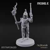 Plume Standing Proud Human Guards E Miniature for Dungeons and Dragons, Pathfinder or other TTRPGs