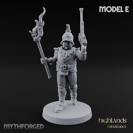 Plume Standing Proud Human Guards E Miniature for Dungeons and Dragons, Pathfinder or other TTRPGs