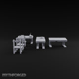 Class Dismissed, Chalk Still Dusty Wooden Classroom Furniture Set — C