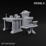 Class Dismissed, Chalk Still Dusty Wooden Classroom Furniture Set — D