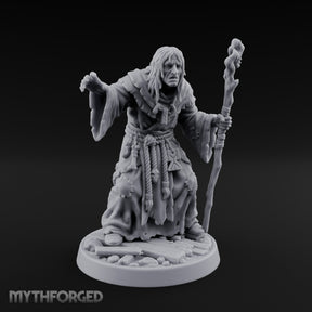 Claw Beckoning Human Swamp Priest Miniature for Dungeons and Dragons, Pathfinder or other TTRPGs