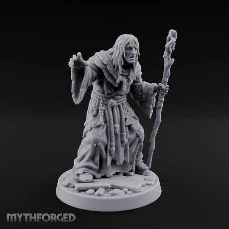 Claw Beckoning Human Swamp Priest Miniature for Dungeons and Dragons, Pathfinder or other TTRPGs