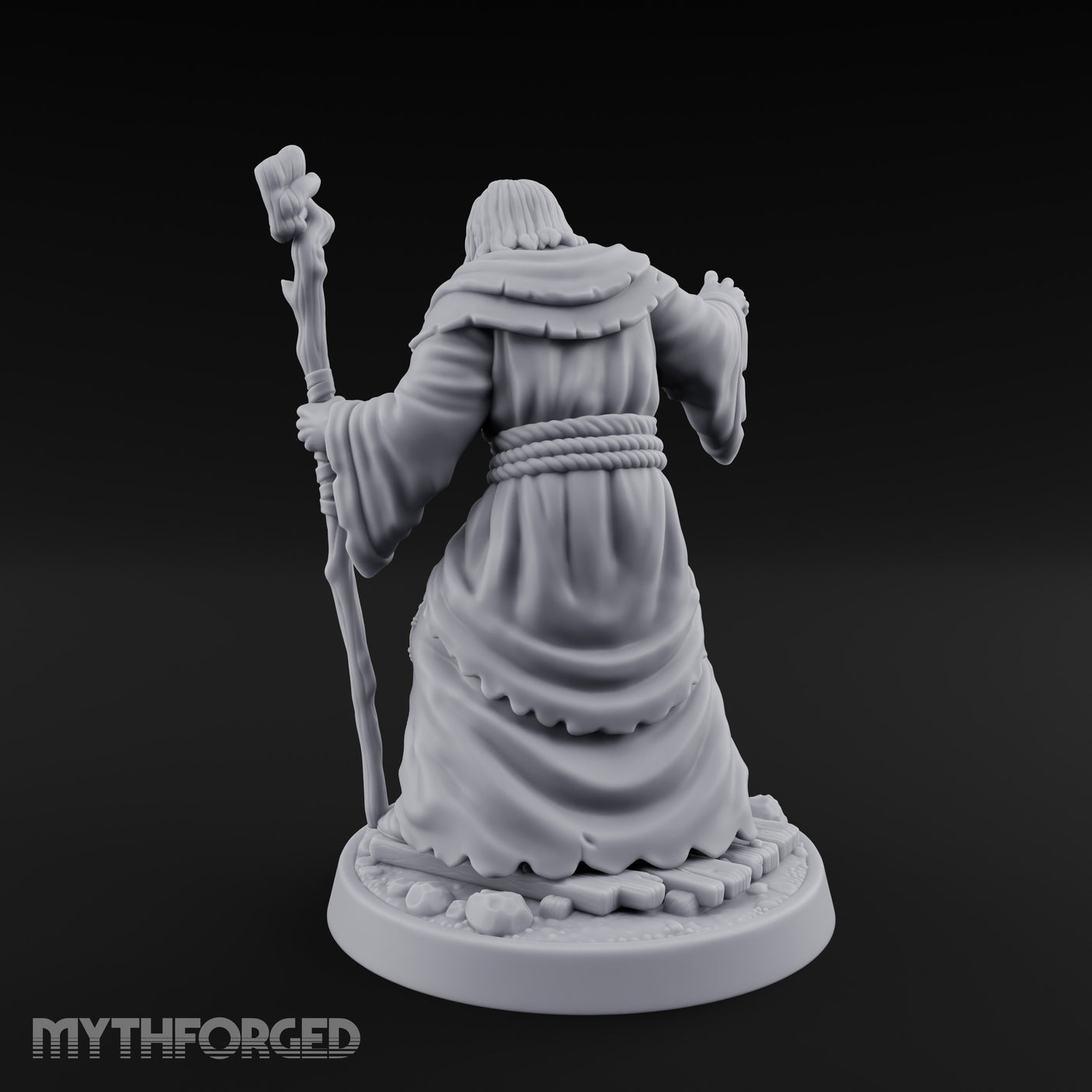 Claw Beckoning Human Swamp Priest Miniature for Dungeons and Dragons, Pathfinder or other TTRPGs