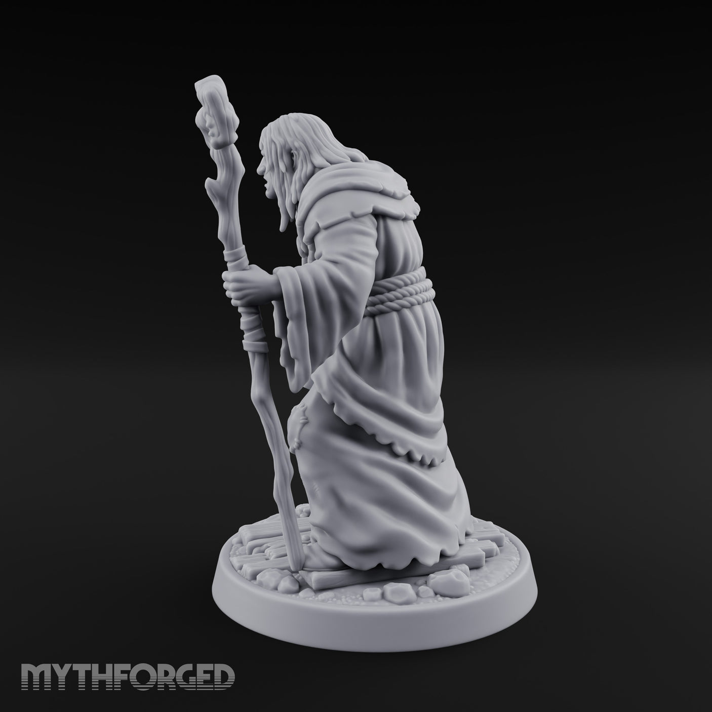 Claw Beckoning Human Swamp Priest Miniature for Dungeons and Dragons, Pathfinder or other TTRPGs