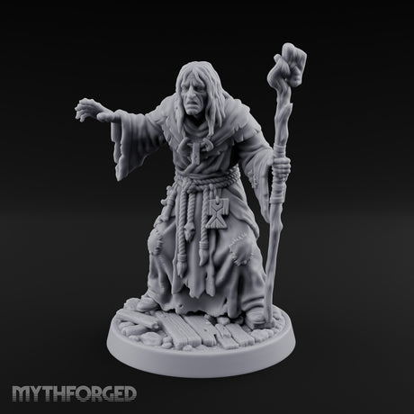 Claw Beckoning Human Swamp Priest Miniature for Dungeons and Dragons, Pathfinder or other TTRPGs
