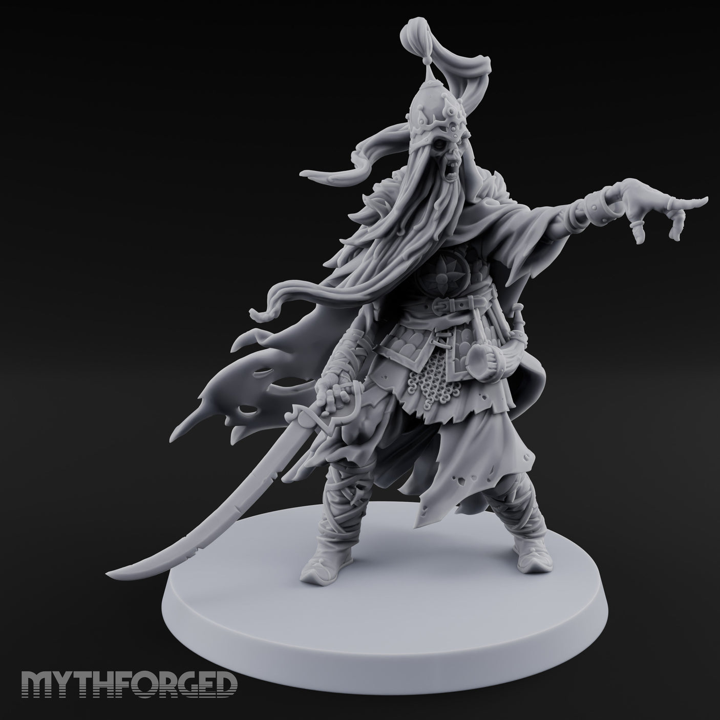 Claw Cursing Lich Boyar Miniature for Dungeons and Dragons, Pathfinder or other TTRPGs