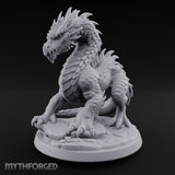 Claw Planting Head Craning Drake Hatchling Miniature for Dungeons and Dragons, Pathfinder or other TTRPGs