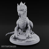 Claw Planting Head Craning Drake Hatchling Miniature for Dungeons and Dragons, Pathfinder or other TTRPGs