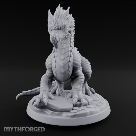 Claw Planting Head Craning Drake Hatchling Miniature for Dungeons and Dragons, Pathfinder or other TTRPGs
