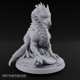 Claw Planting Head Craning Drake Hatchling Miniature for Dungeons and Dragons, Pathfinder or other TTRPGs