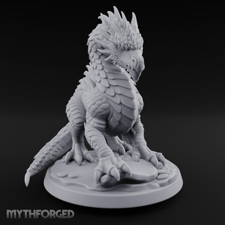 Claw Planting Head Craning Drake Hatchling Miniature for Dungeons and Dragons, Pathfinder or other TTRPGs