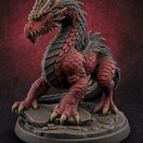 Claw Planting Head Craning Drake Hatchling Miniature for Dungeons and Dragons, Pathfinder or other TTRPGs