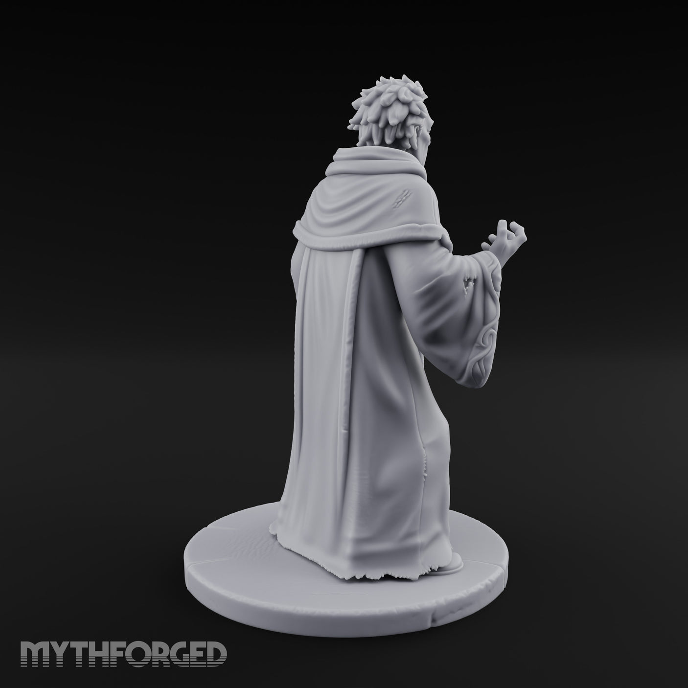 Claw Raising Mouth Screaming Human Fanatic Miniature for Dungeons and Dragons, Pathfinder or other TTRPGs