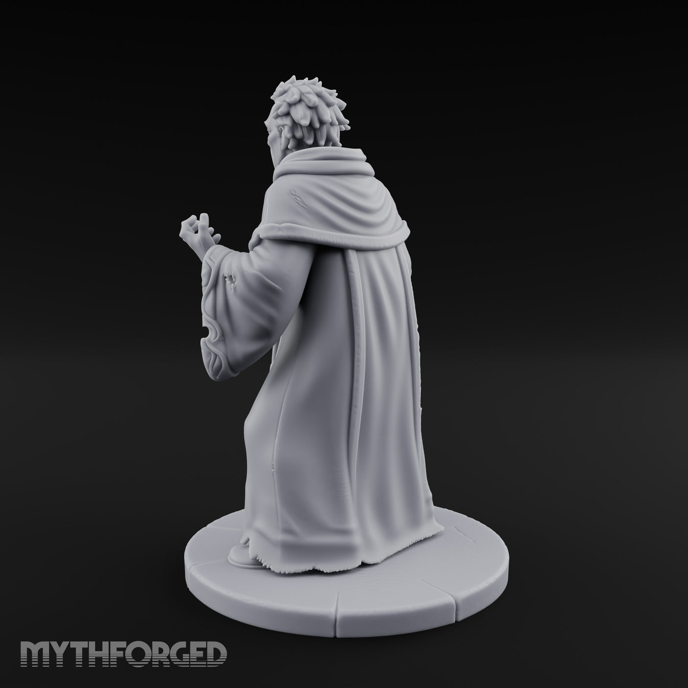 Claw Raising Mouth Screaming Human Fanatic Miniature for Dungeons and Dragons, Pathfinder or other TTRPGs
