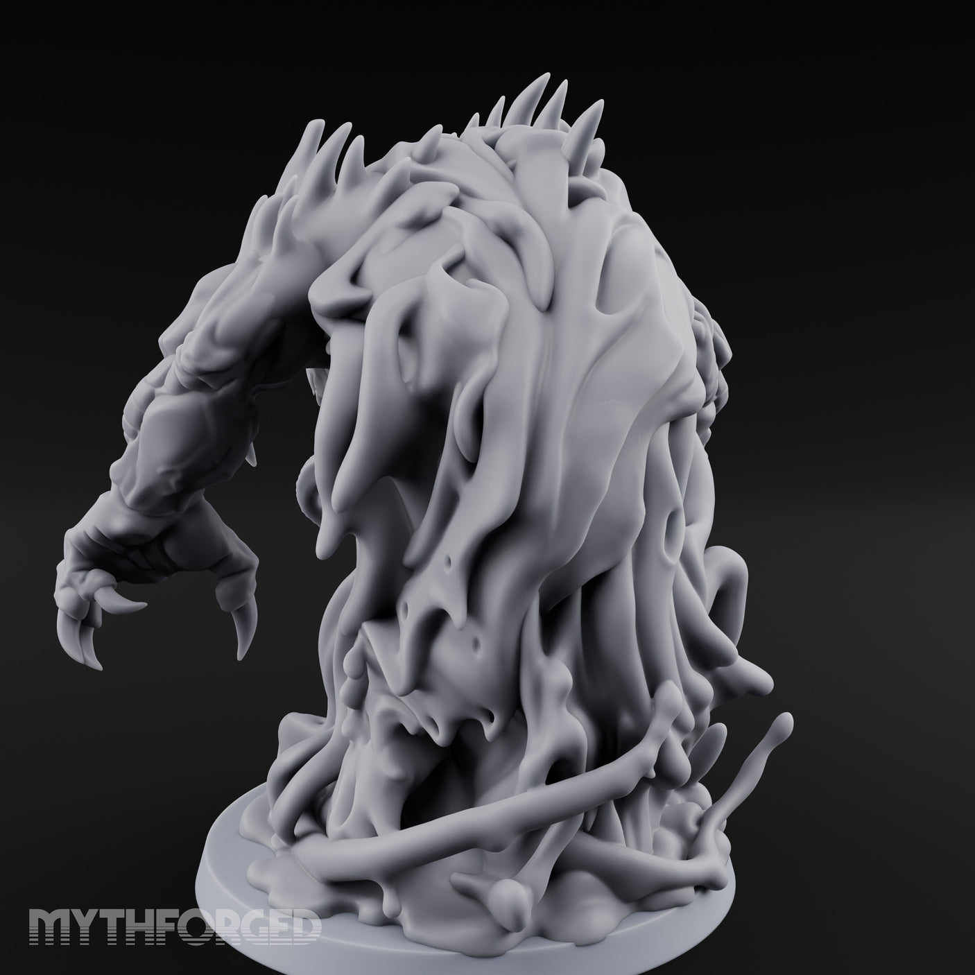 Claw Reaching Black Pudding Miniature for Dungeons and Dragons, Pathfinder or other TTRPGs