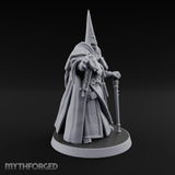 Claw Reaching Staff Planting Human Witchburner Miniature for Dungeons and Dragons, Pathfinder or other TTRPGs