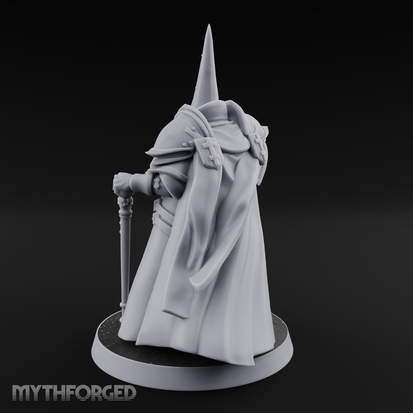 Claw Reaching Staff Planting Human Witchburner Miniature for Dungeons and Dragons, Pathfinder or other TTRPGs