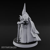 Claw Reaching Staff Planting Human Witchburner Miniature for Dungeons and Dragons, Pathfinder or other TTRPGs