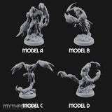 Claw Snapping Lunging Tlincalli Miniature for Dungeons and Dragons, Pathfinder or other TTRPGs