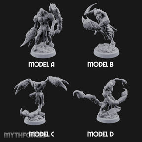 Claw Snapping Lunging Tlincalli Miniature for Dungeons and Dragons, Pathfinder or other TTRPGs