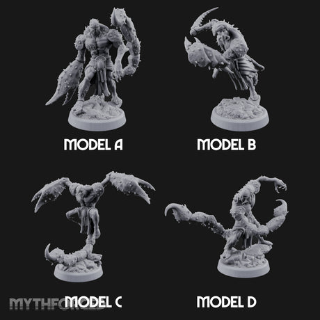 Claw Snapping Lunging Tlincalli Miniature for Dungeons and Dragons, Pathfinder or other TTRPGs