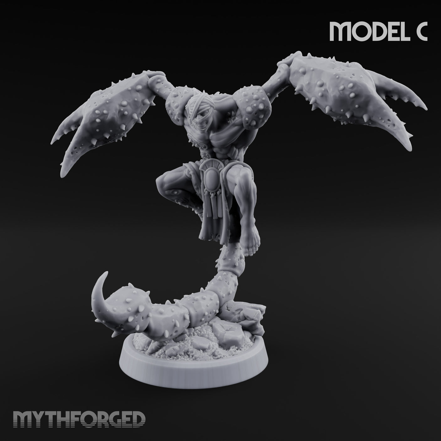 Claw Snapping Lunging Tlincalli Miniature for Dungeons and Dragons, Pathfinder or other TTRPGs