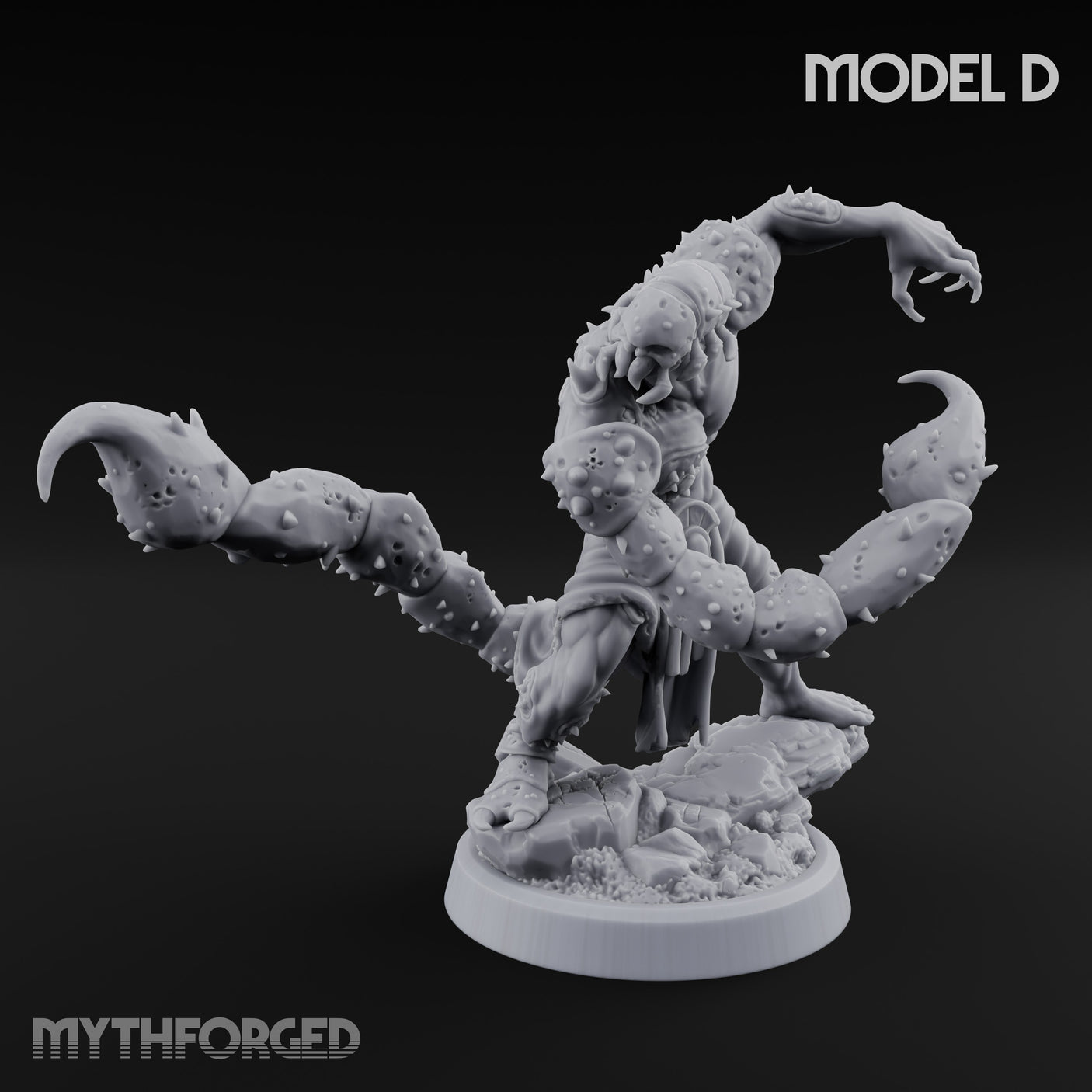 Claw Snapping Lunging Tlincalli Miniature for Dungeons and Dragons, Pathfinder or other TTRPGs
