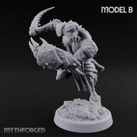 Claw Snapping Lunging Tlincalli B Miniature for Dungeons and Dragons, Pathfinder or other TTRPGs