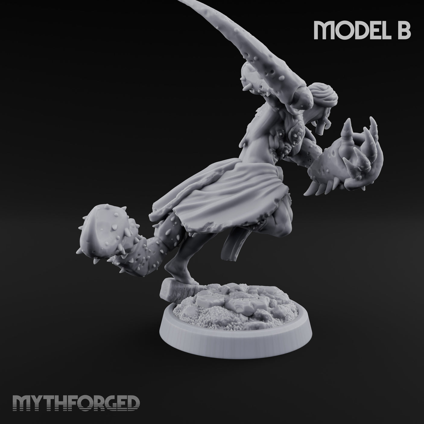 Claw Snapping Lunging Tlincalli B Miniature for Dungeons and Dragons, Pathfinder or other TTRPGs
