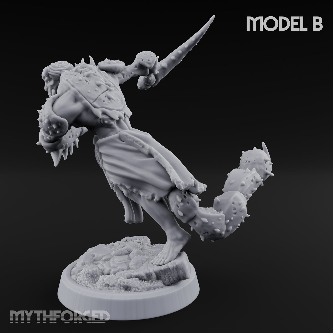 Claw Snapping Lunging Tlincalli B Miniature for Dungeons and Dragons, Pathfinder or other TTRPGs