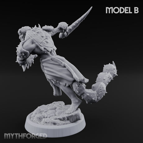 Claw Snapping Lunging Tlincalli B Miniature for Dungeons and Dragons, Pathfinder or other TTRPGs