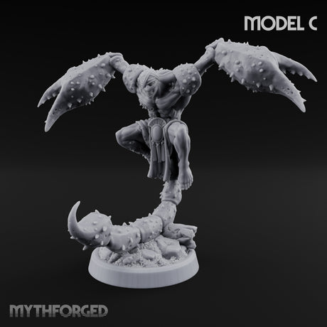 Claw Snapping Lunging Tlincalli C Miniature for Dungeons and Dragons, Pathfinder or other TTRPGs