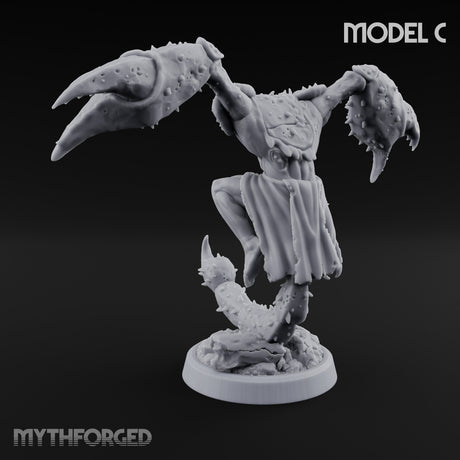 Claw Snapping Lunging Tlincalli C Miniature for Dungeons and Dragons, Pathfinder or other TTRPGs