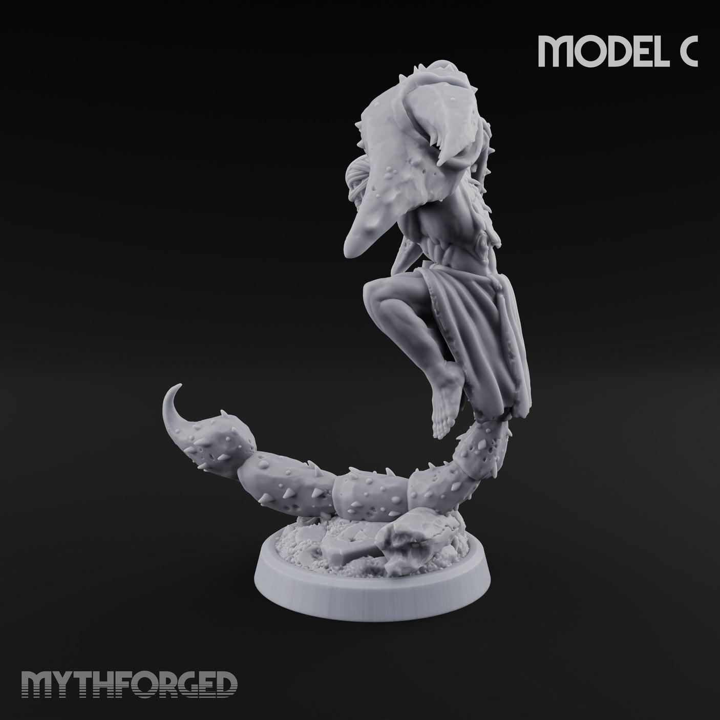 Claw Snapping Lunging Tlincalli C Miniature for Dungeons and Dragons, Pathfinder or other TTRPGs
