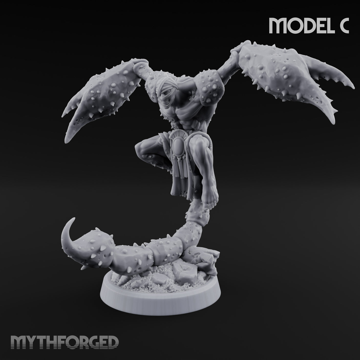 Claw Snapping Lunging Tlincalli C Miniature for Dungeons and Dragons, Pathfinder or other TTRPGs
