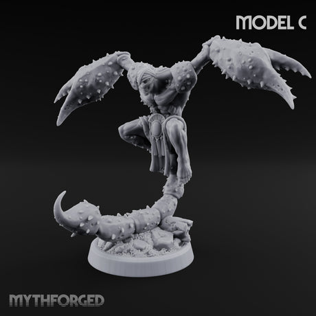 Claw Snapping Lunging Tlincalli C Miniature for Dungeons and Dragons, Pathfinder or other TTRPGs