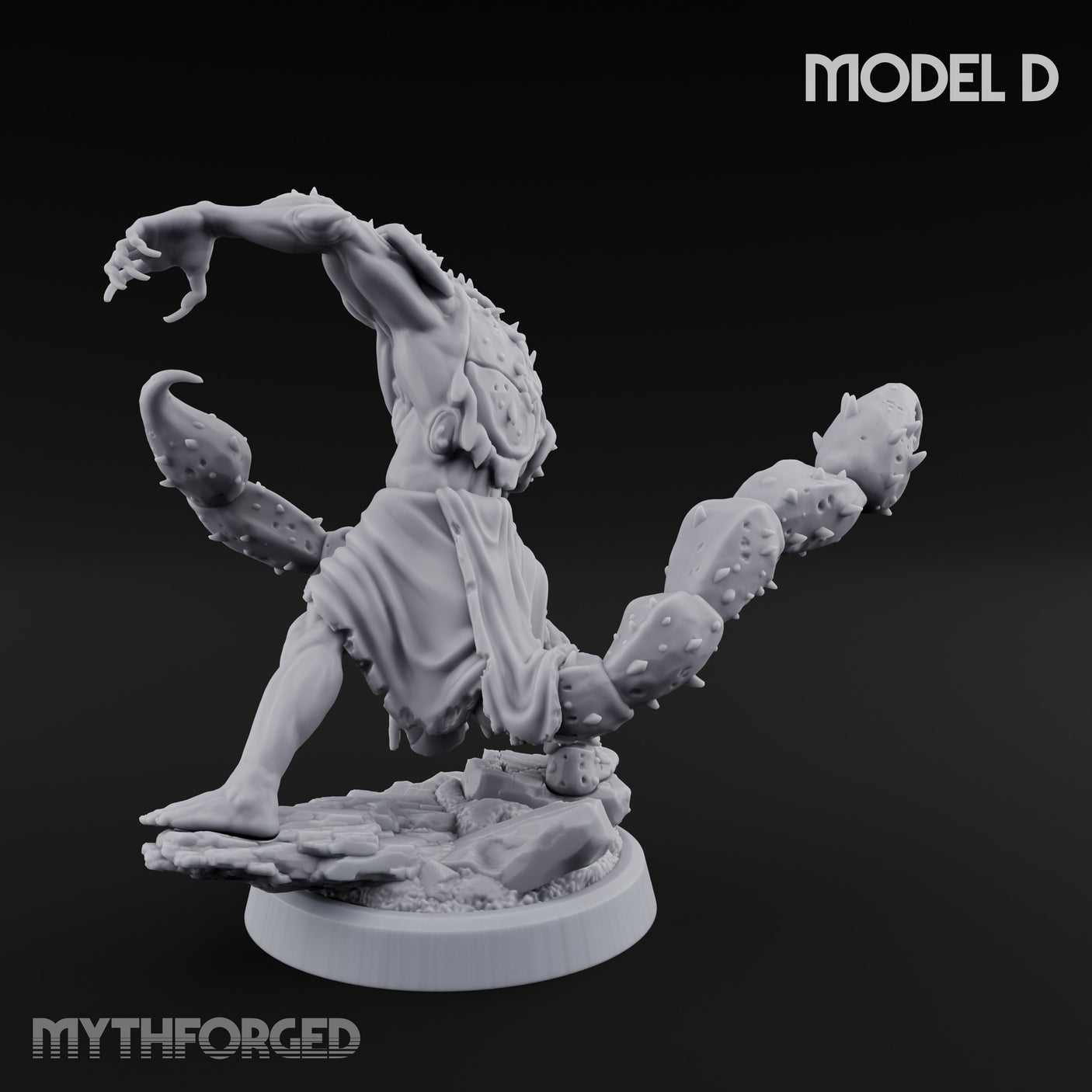 Claw Snapping Lunging Tlincalli D Miniature for Dungeons and Dragons, Pathfinder or other TTRPGs