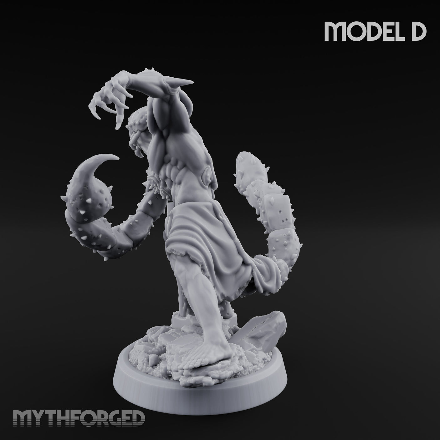 Claw Snapping Lunging Tlincalli D Miniature for Dungeons and Dragons, Pathfinder or other TTRPGs
