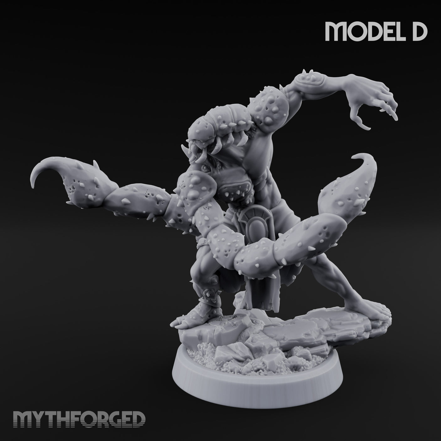 Claw Snapping Lunging Tlincalli D Miniature for Dungeons and Dragons, Pathfinder or other TTRPGs