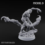 Claw Snapping Lunging Tlincalli D Miniature for Dungeons and Dragons, Pathfinder or other TTRPGs