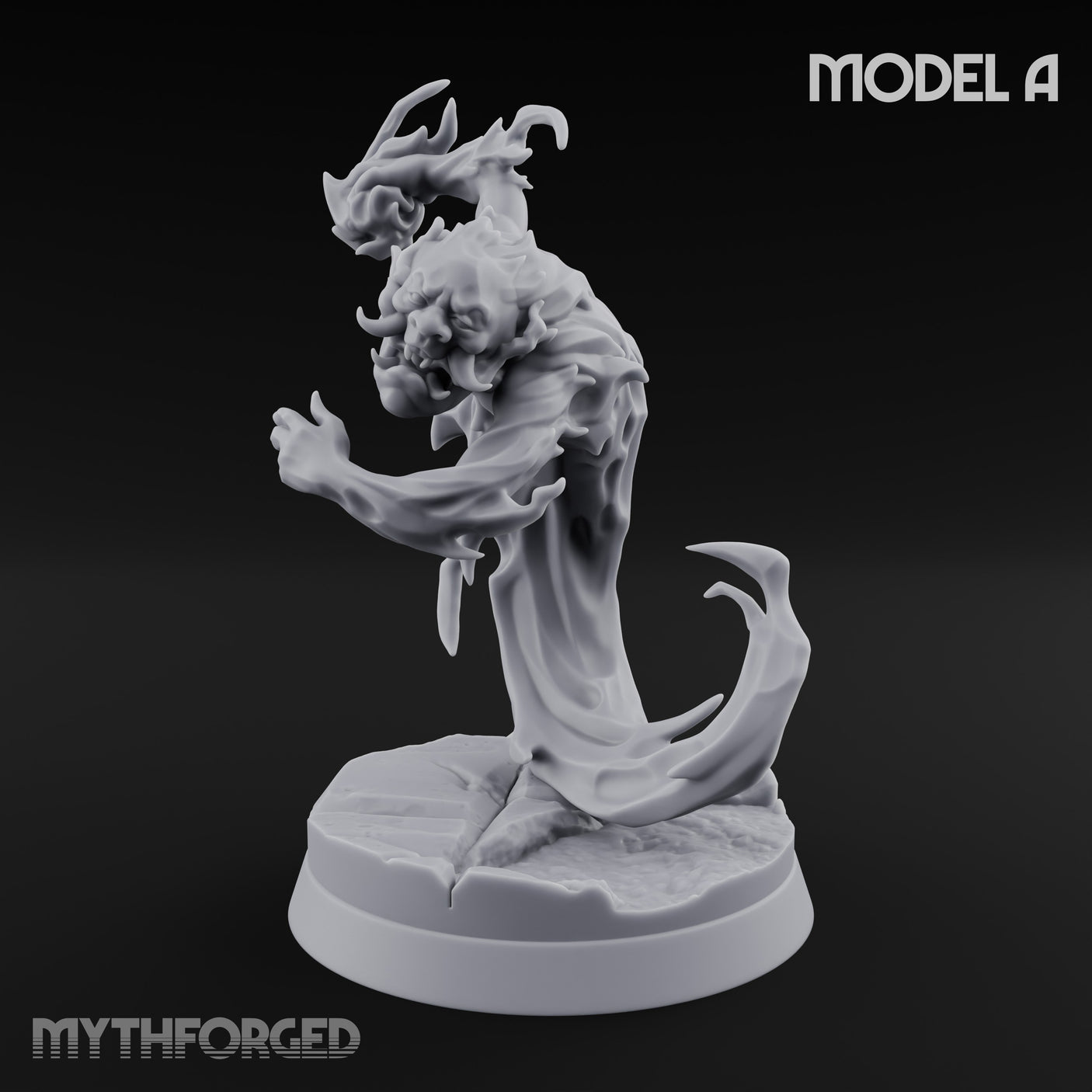 Clawing And Writhing Oni Minion A Miniature for Dungeons and Dragons, Pathfinder or other TTRPGs