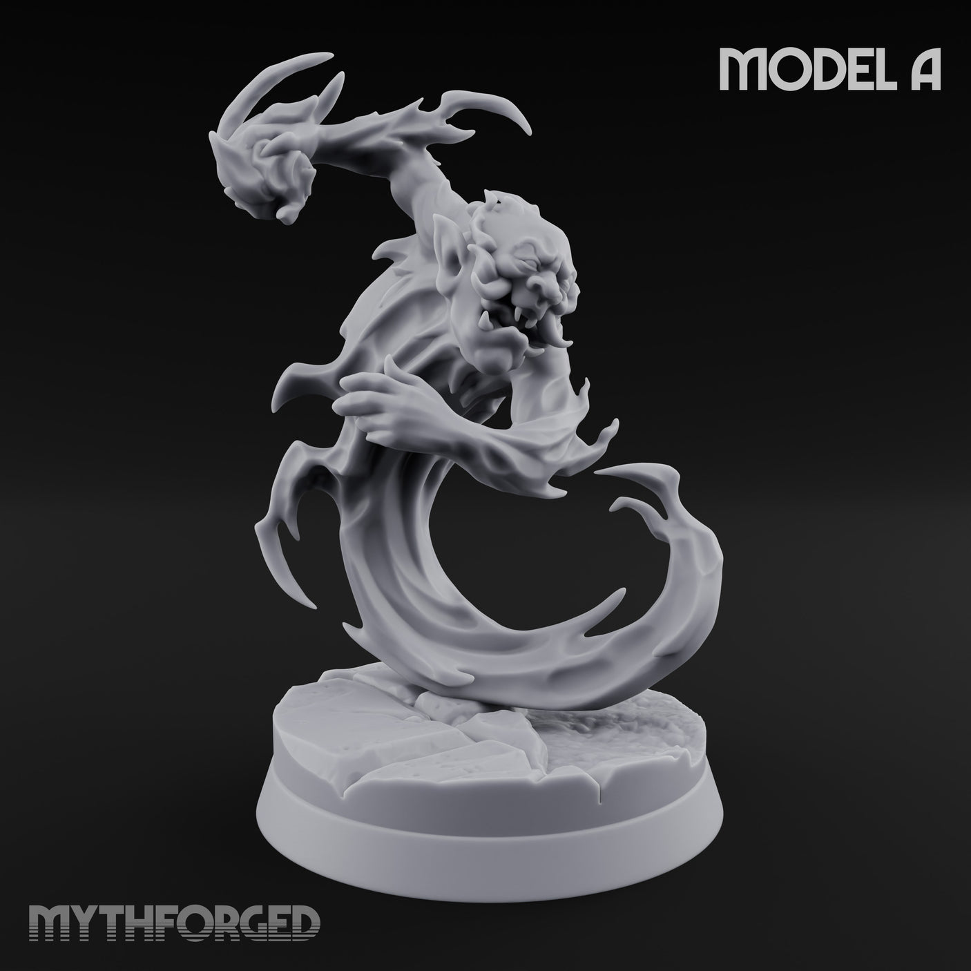 Clawing And Writhing Oni Minions Miniature for Dungeons and Dragons, Pathfinder or other TTRPGs
