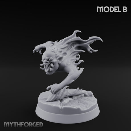 Clawing And Writhing Oni Minions Miniature for Dungeons and Dragons, Pathfinder or other TTRPGs