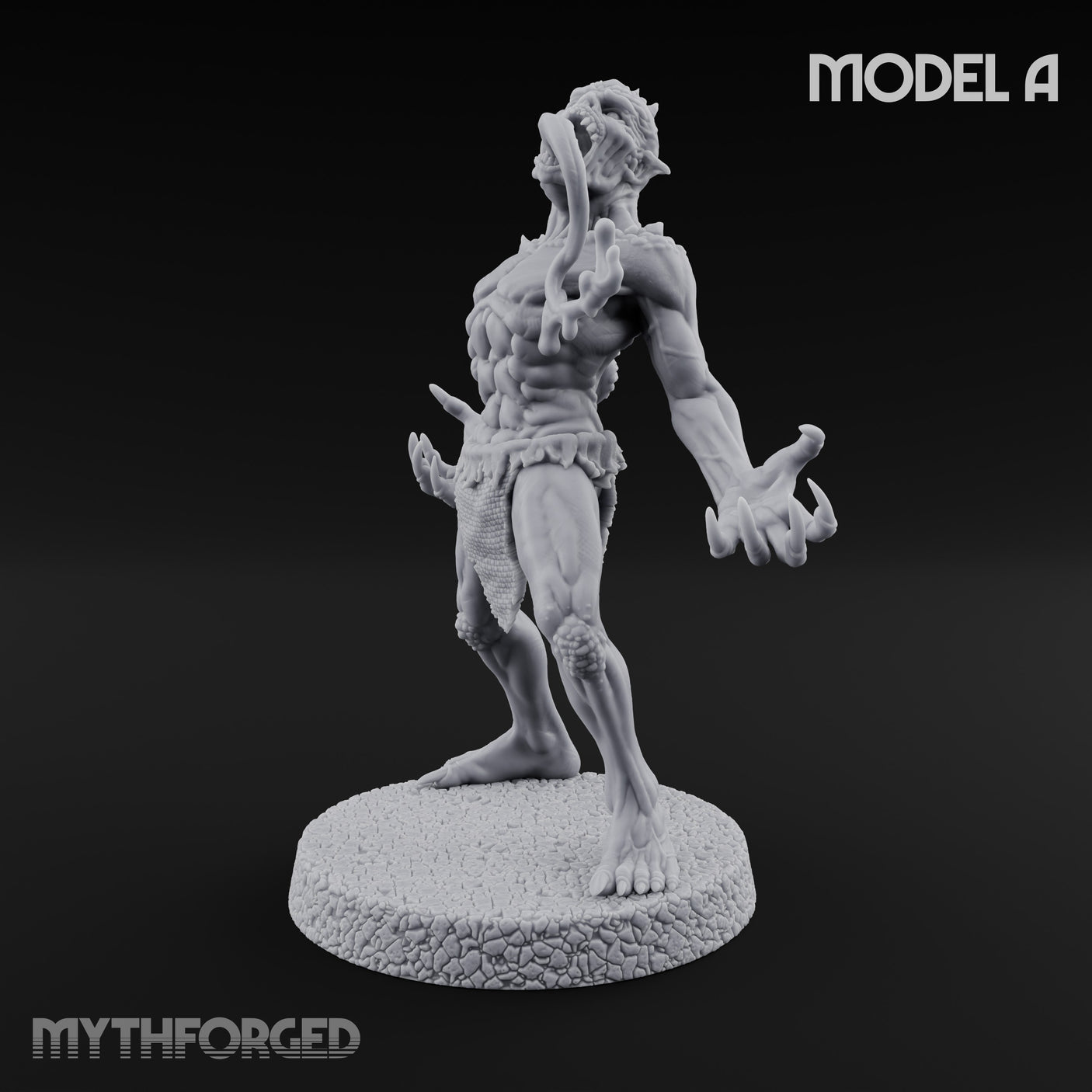 Clawing Ravenously Ghoul A Miniature for Dungeons and Dragons, Pathfinder or other TTRPGs