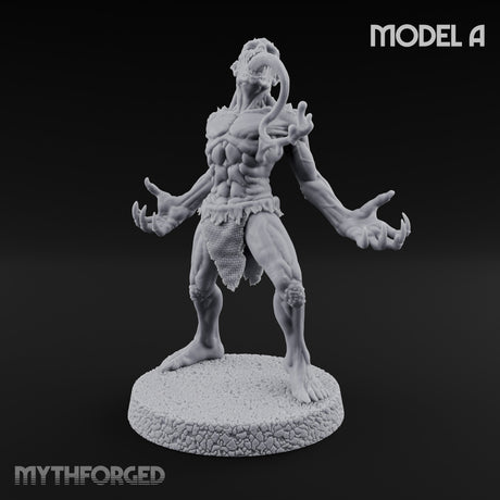 Clawing Ravenously Ghoul A Miniature for Dungeons and Dragons, Pathfinder or other TTRPGs